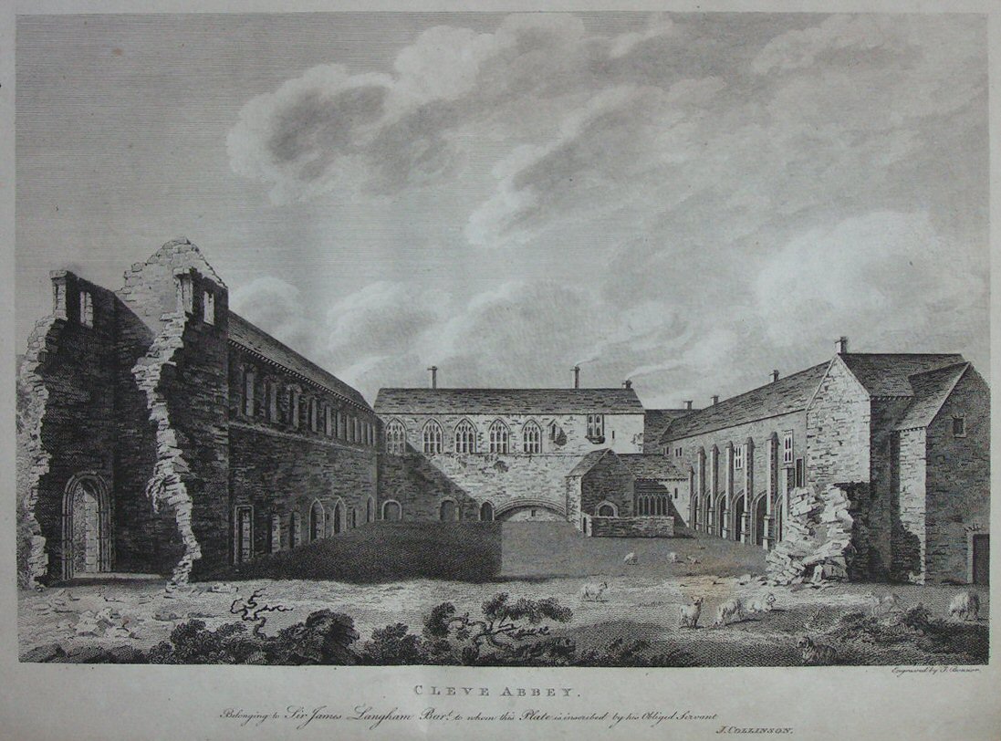 Print - Cleve Abbey. Belonging to Sir James Langham Bart. - Bonnor